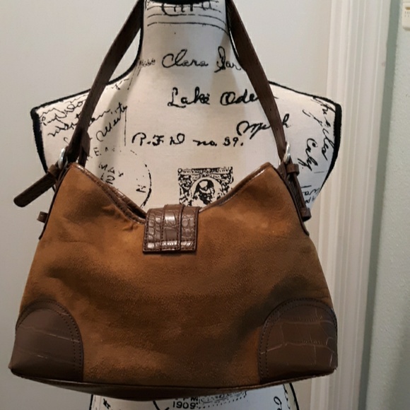 EUC Croft and Barrow brown sueded purse - Picture 2 of 6